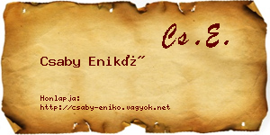 Csaby Enikő névjegykártya