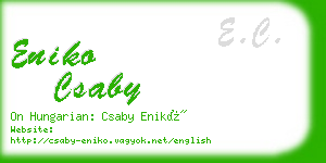 eniko csaby business card